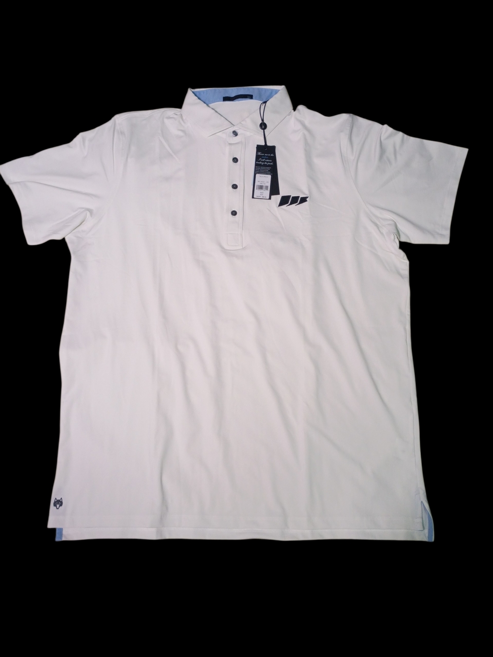 Greyson White Polo with Black Accents